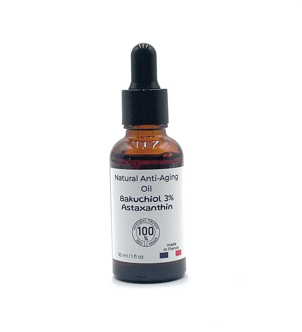 Facial Serum - Anti-Aging Oil 3% Bakuchiol-Squalane + Astaxanthin