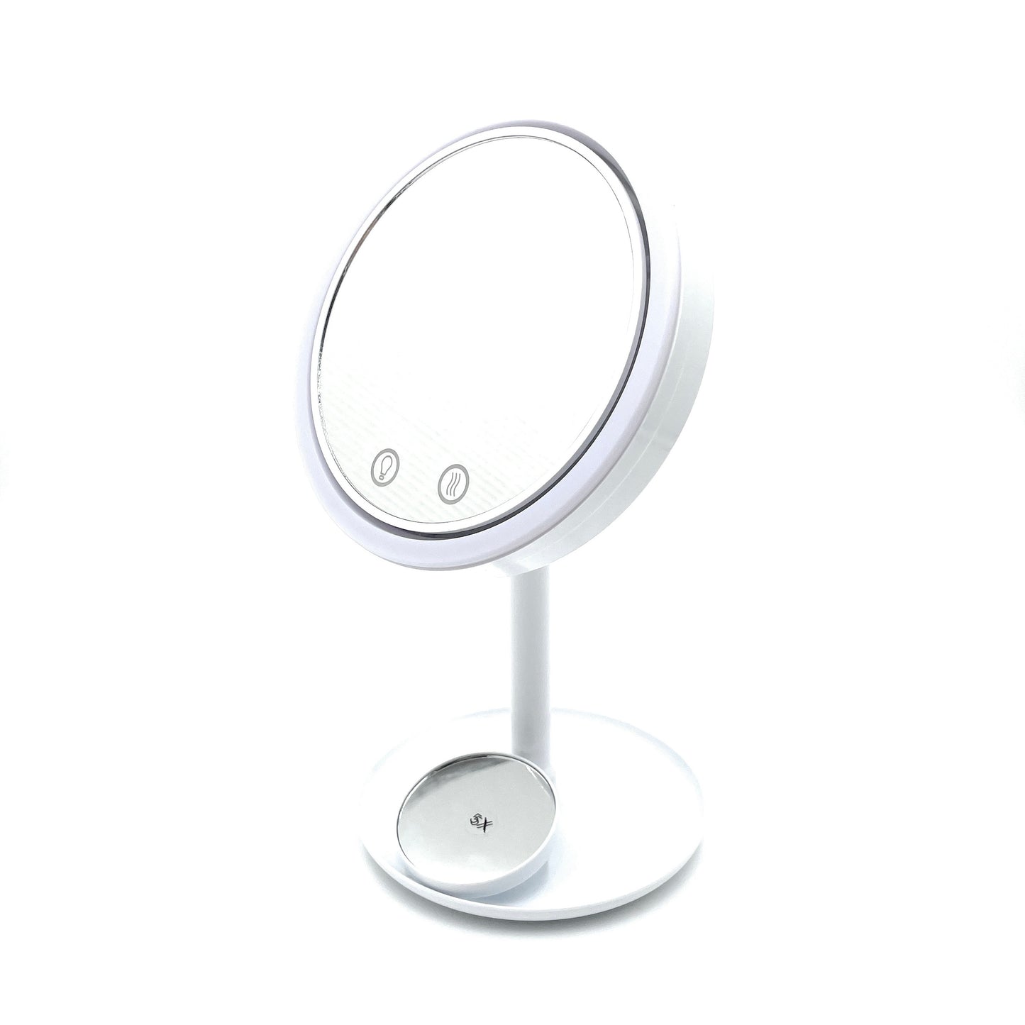 NuBrilliance Beauty Breeze LED Lighted Makeup Shaving Mirror with Built-in Fan and 5x Magnification