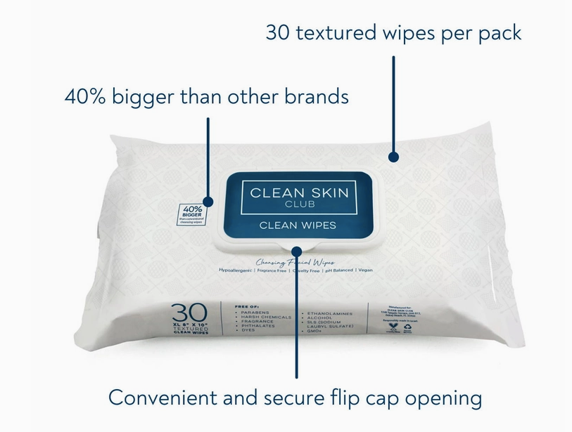 Skincare - CLEAN SKIN CLUB FACE WIPES