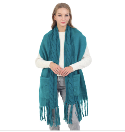 Women’s Fringe Pocket Scarf