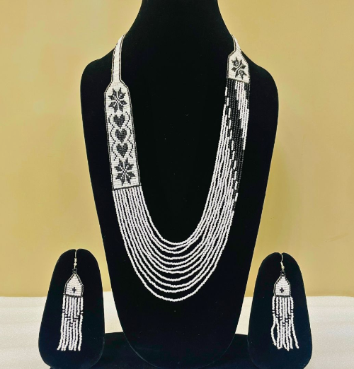 Beaded Jewelry White Heart