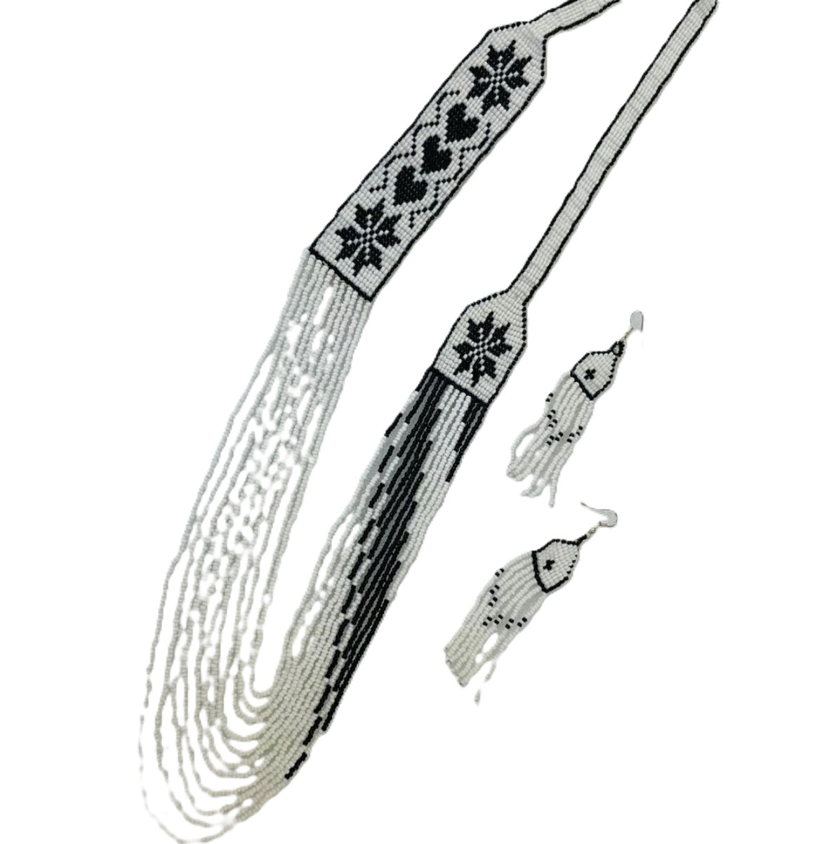 Beaded Jewelry White Heart