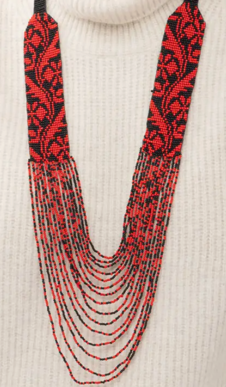 Beaded Jewelry Red Black