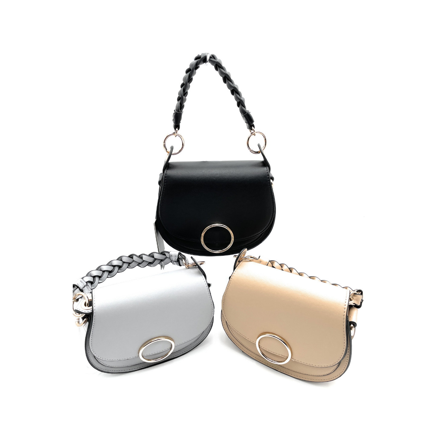 Trendy Oval Ring Crossbody Bag