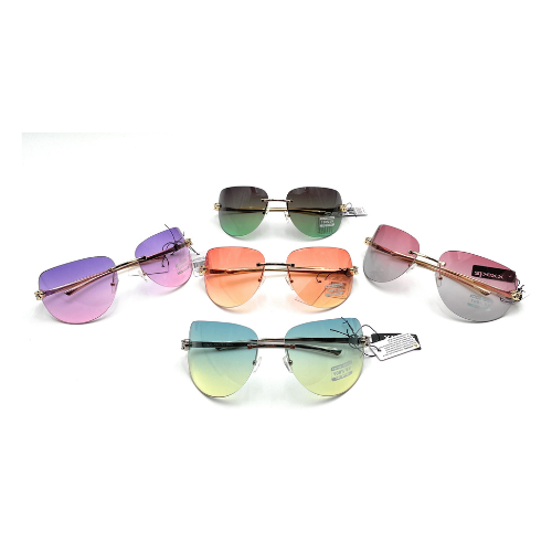 Rimless Aviator Color Pop Gradient Sunglasses - SPEXX