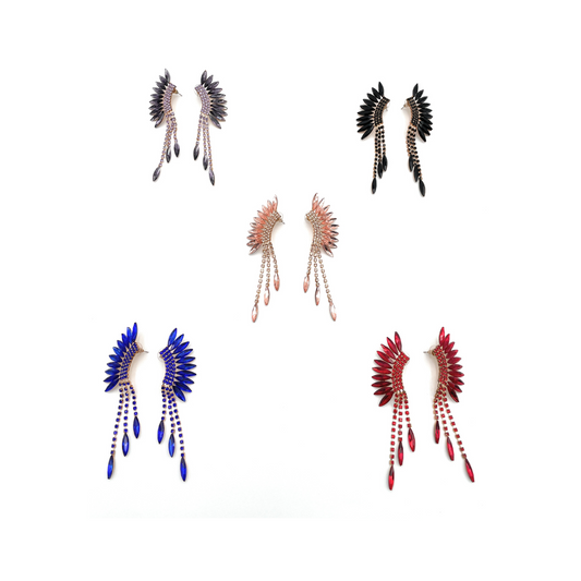 Fan Shaped Tassel Earrings