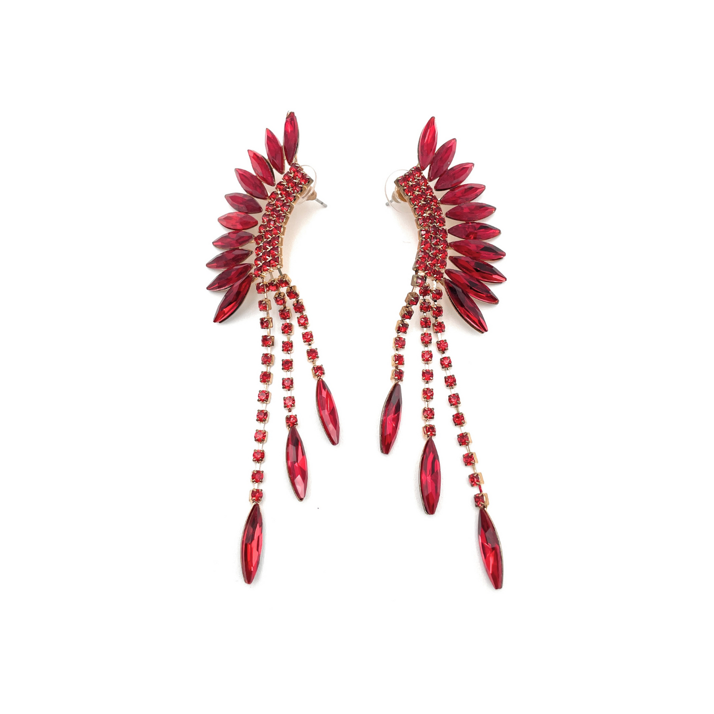 Fan Shaped Tassel Earrings