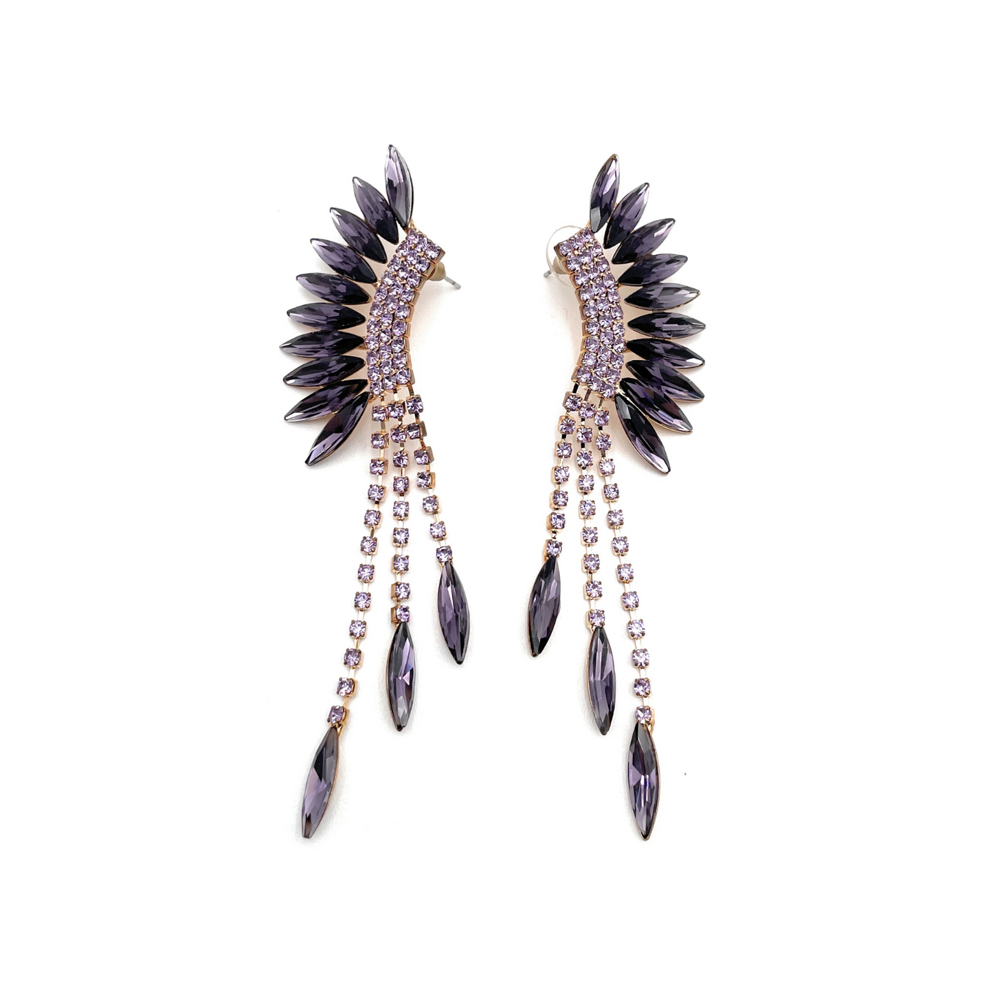 Fan Shaped Tassel Earrings