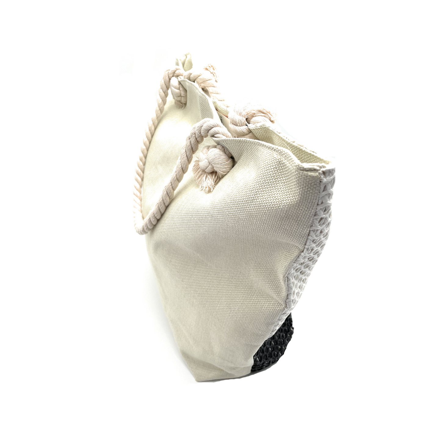 Beach Bag  Woven Two Tones Straw Toe Bag